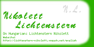 nikolett lichtenstern business card